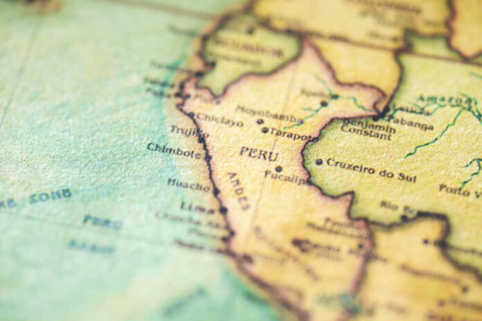 Peru,In,Close,Up,On,The,Map,,,Peru,Map