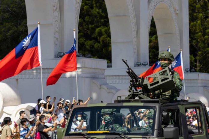 Chiang,Kai-shek,Memorial,Hall,taipei,City,taiwan,october,10,,2021:military,Parade,On,Taiwan