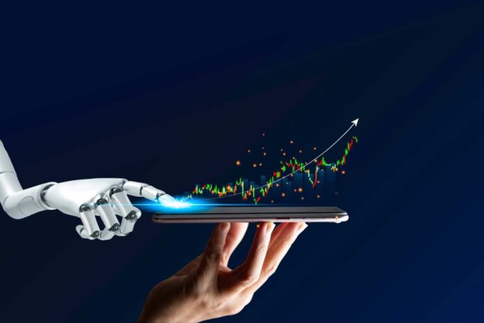 Robot,Trading,Concept.,Robot,Hand,Represents,Use,Of,Artificial,Intelligence