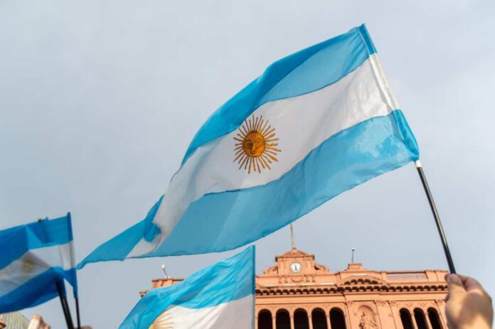 Buenos,Aires,,Argentina,,December,7,,2019.,Argentine,Flag,At,The