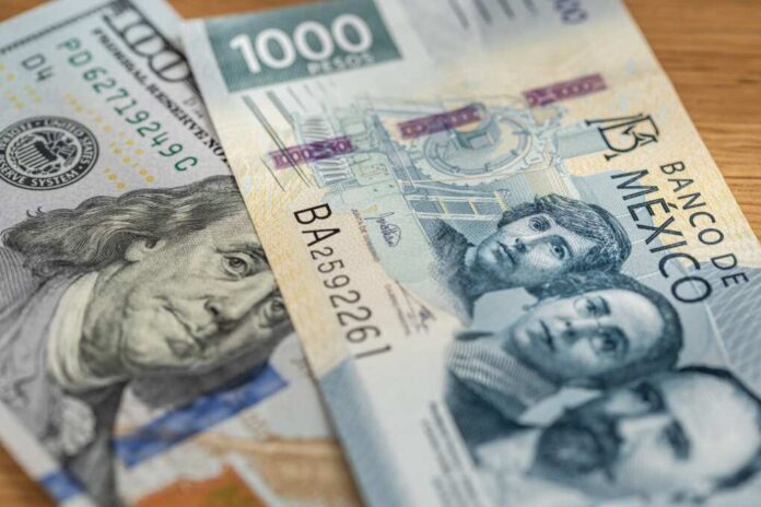 Mexico,Money,,,Exchange,Rate,,Peso,Vs,Dollar.,Financial,Concept.