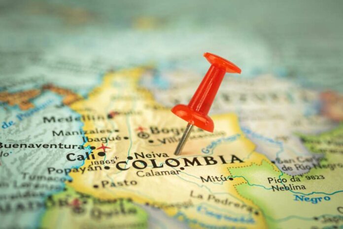 Location,Colombia,,Red,Push,Pin,On,The,Travel,Map,,Marker