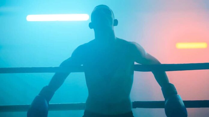 Boxer,In,The,Boxing,Gym.,Bandages,His,Hands.,Sparring,In