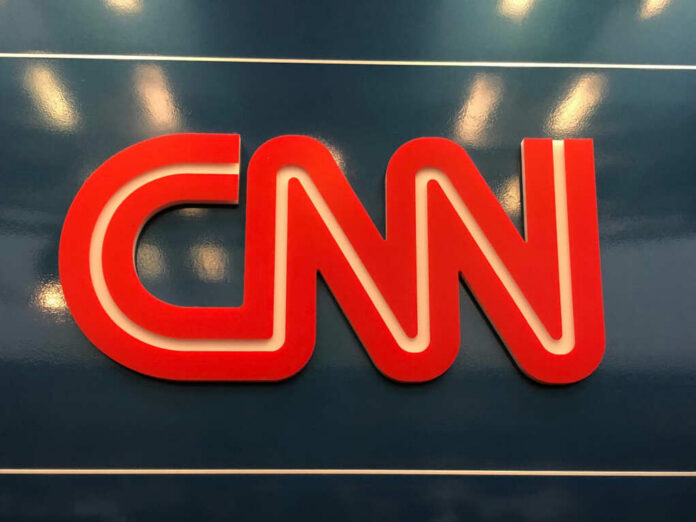 CNN logo displayed on a blue background