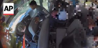 Middle school students stop bus from crashing after driver
