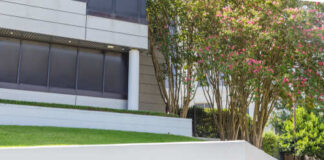 Exterior view of the Southern Poverty Law Center building with landscaping