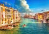 Scenic view of a canal in Venice with historic buildings and boats