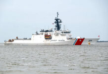6,000 Pounds of Cocaine Seized – Massive Hit! U.S. Coast Guard patrol vessel navigating through the ocean