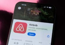 Airbnb app interface displayed on a smartphone screen