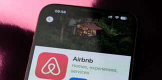 Airbnb app interface displayed on a smartphone screen