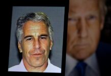 Trump-Epstein Ties — Scandalous Reading Room Mugshot of a man with gray hair and a serious expression