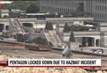 Toxic Scare Locks Down Pentagon Lockdown at Pentagon in Washington D.C. due to hazardous materials incident