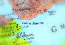 Oil Lifeline Targeted — Prices Next? Close-up of a geographical map highlighting Bab el Mandeb and surrounding regions