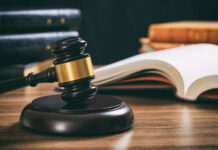 Vigilante Sting Chaos Rattles Florida Courts Judge's gavel on desk with open law book
