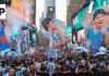 Argentina and Spain fans rally in New York ahead of World Cup final