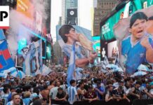 World Cup Mania SWARMS Manhattan Argentina and Spain fans rally in New York ahead of World Cup final
