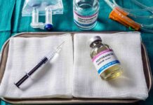 Euthanasia Twist: Diary Sparks Manhunt Medical tray with syringe and pentobarbital vials on gauze