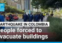 A 7.4-magnitude earthquake shakes Colombia and Ecuador, prompting people to evacuate buildings