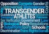 Voter Revolt Brews Over Trans Sports Word cloud on transgender athletes debate