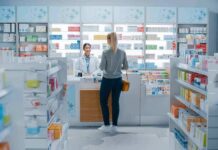 FDA Firestorm Over Mystery Abortion Pills Customer at pharmacy counter speaking with pharmacist