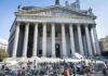 90 Days For Teen Abuse — Outrage Explodes Reporters and photographers gathered outside a neoclassical courthouse