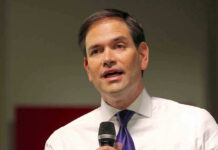 Hostage Label Ups Pressure On Tehran Marco Rubio speaking with a microphone