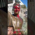 Vandal Blitz Hits TPUSA Monument New 8ft Bronze Statue Of Hero Charlie Kirk VANDALIZED Outside TPUSA Headquarters In Phoenix