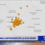 Quake Swarm Rattles South L.A. More than 80 small earthquakes rattle Southern California