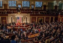 Congress Brawls Over Runaway AI House chamber filled with lawmakers during a session