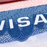 Close-up of a U.S. visa page
