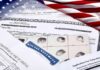 Courthouse Clash Over ‘Public Charge’ Rule U.S. immigration and naturalization documents with American flag