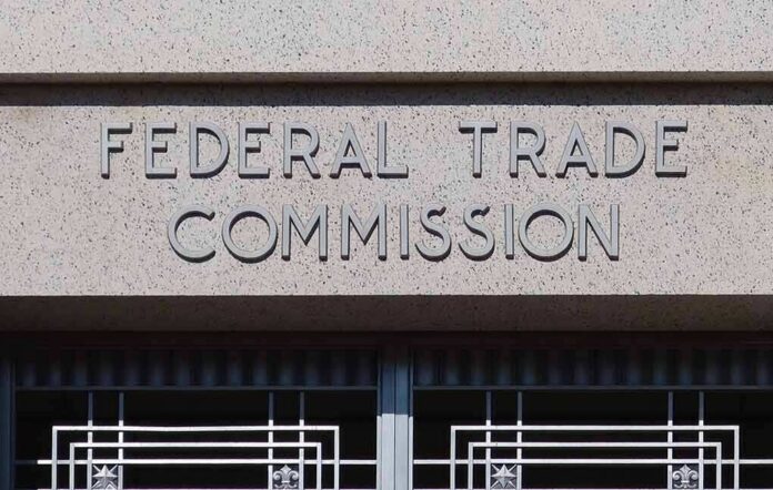 Federal Trade Commission building sign on stone facade