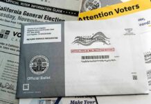 Mail-in ballot envelope and voter information materials