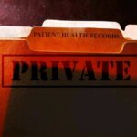 file folders labeled for patient health records marked private