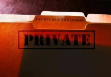 Resurfaced Data Spurs Fierce Vaccine Showdown file folders labeled for patient health records marked private