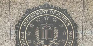 FBI seal on a granite wall